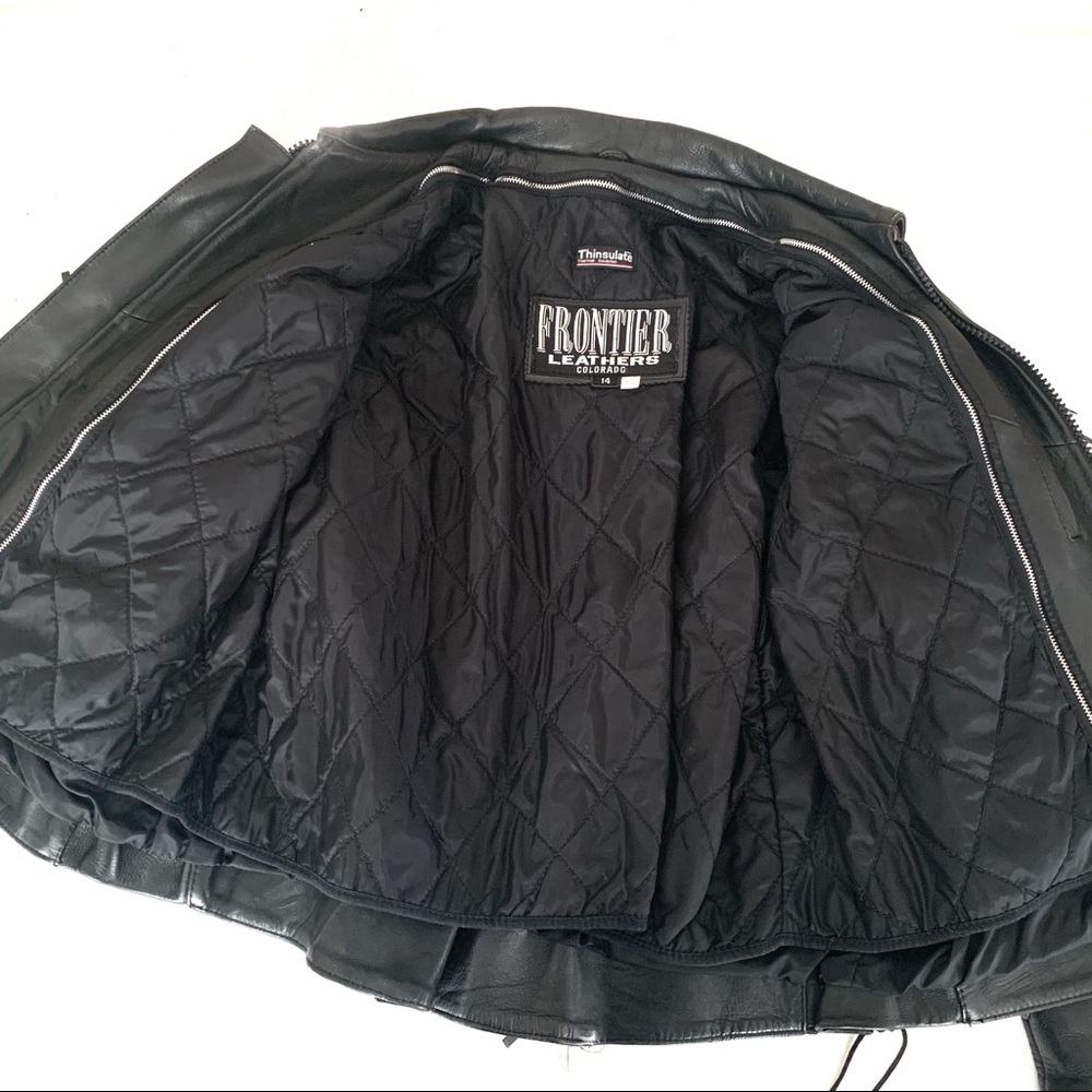 Vintage fringed leather motorcycle jacket - Picture 5 of 8